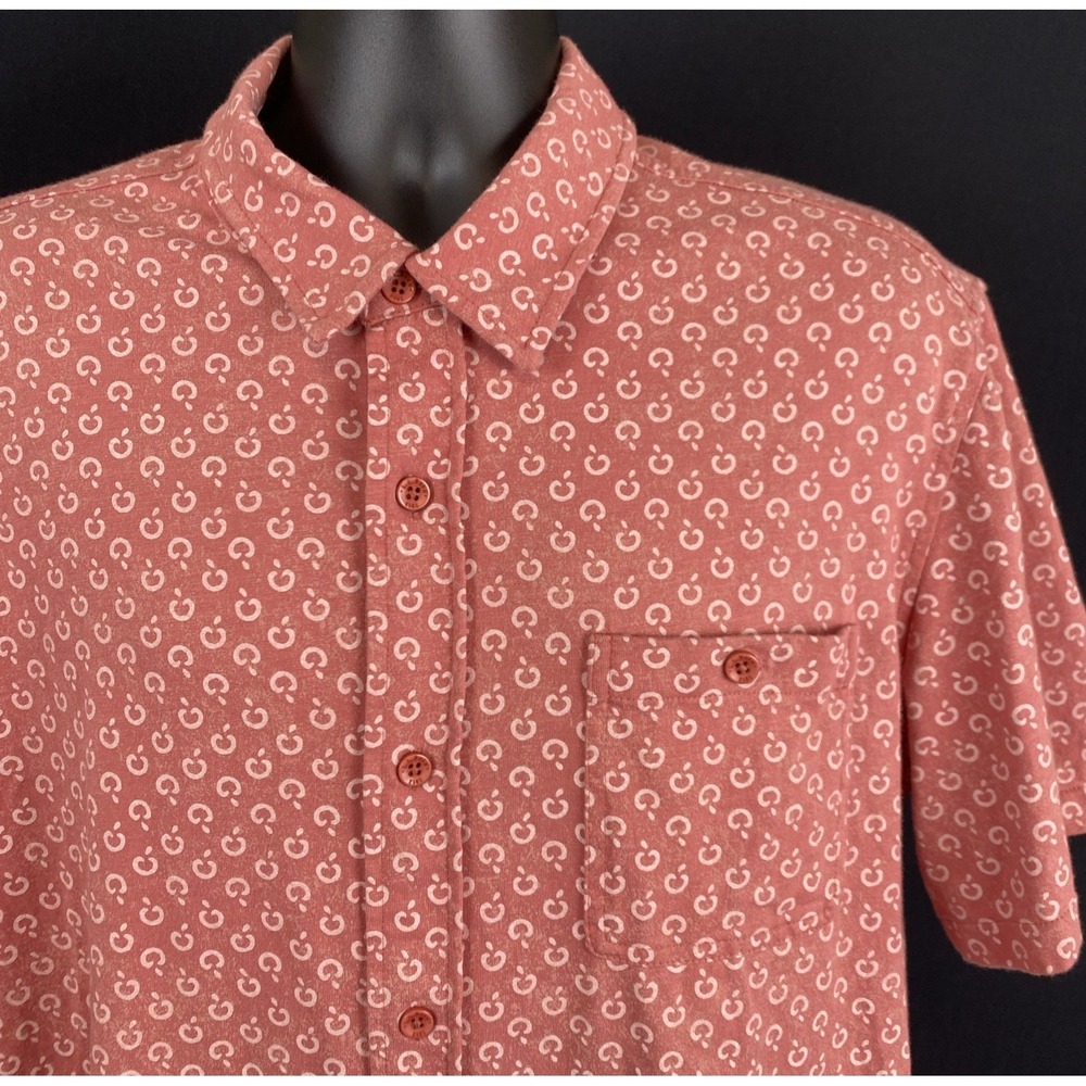 LL Bean Men Organic Cotton Lakewashed Slightly Fitted Novelty Front Shirt XL